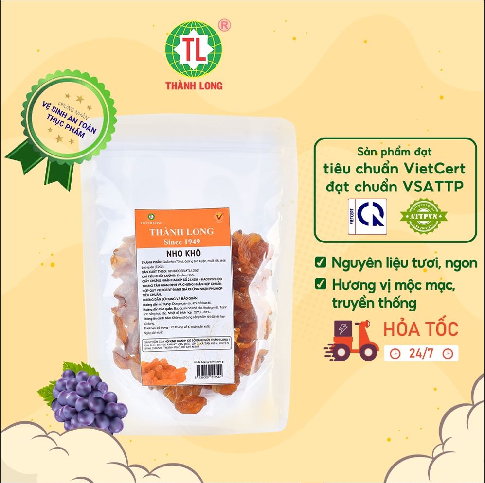 NHO SẤY KHÔ THÀNH LONG 200G - VIỆT NAM