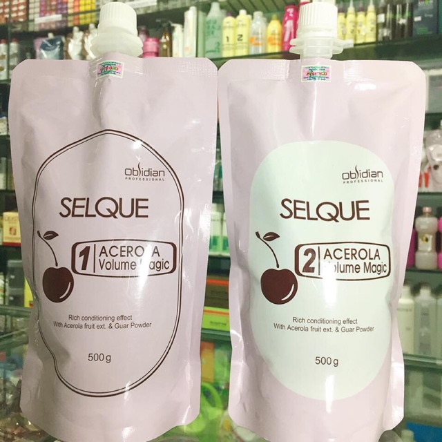 Kem duỗi Volume Selque Acerola Volume Magic (ép phồng, ép cúp) Hàn Quốc 500ml tặng kèm móc khoá