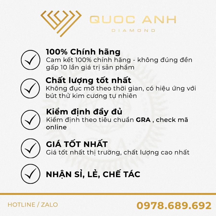 Kim cương nhân tạo Mỹ Moissanite màu xanh nước D độ sạch FL, thử bút lên vạch đỏ