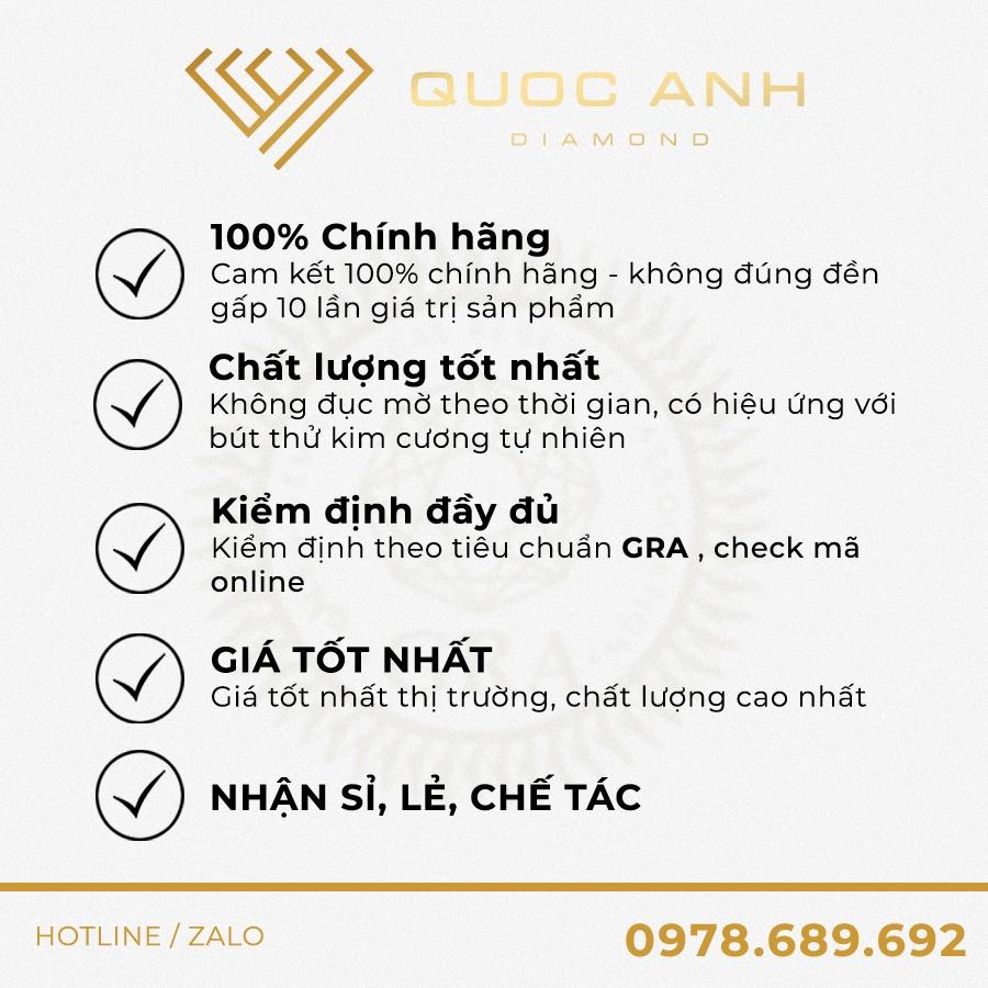 (Size 8ly5) Kim cương nhân tạo Mỹ Moissanite nước D, độ sạch FL, hàng chính hãng, đầy đủ kiểm định