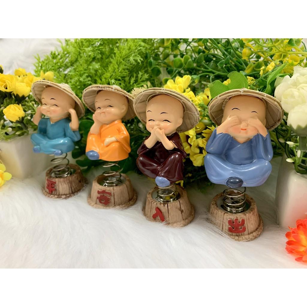 Bộ 4 tượng chú tiểu tứ không tọa đế