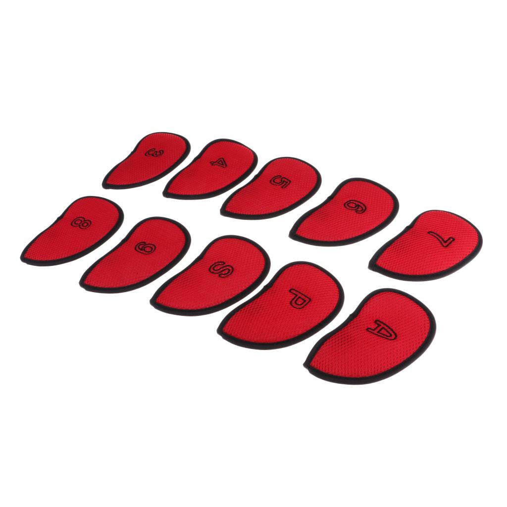 10-Pack Golf Iron Headcovers Wedge Iron Protective Head Cover Golf Accessories for Avid Golfers
