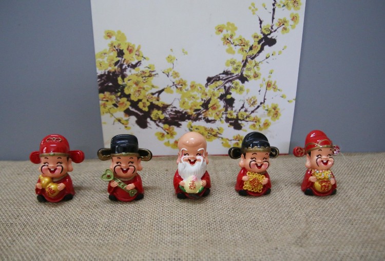 Bộ tượng 5 ông tượng: Phúc – Lộc – Thọ -Tài – Hỷ.