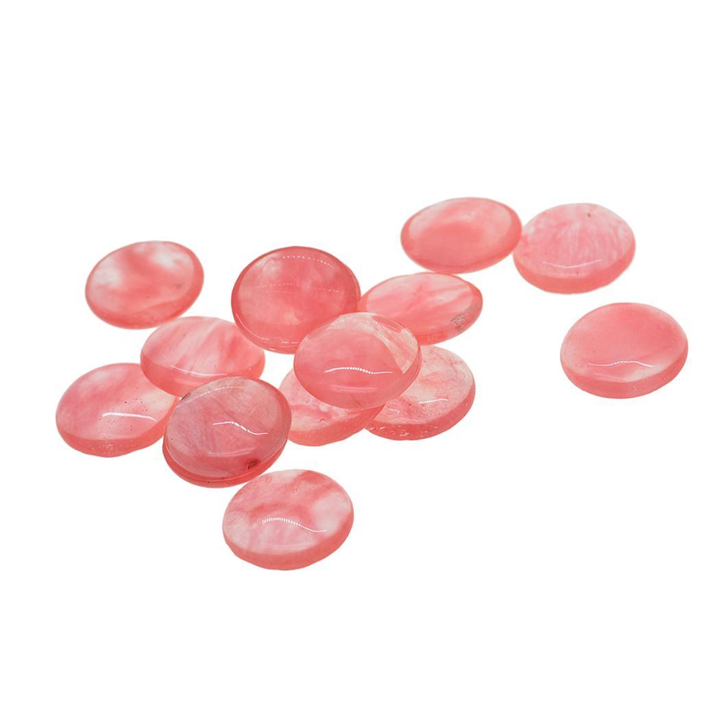 2 Pieces 25mm Round Cabochon Watermelon Quartz Gemstone Beads DIY Crafts