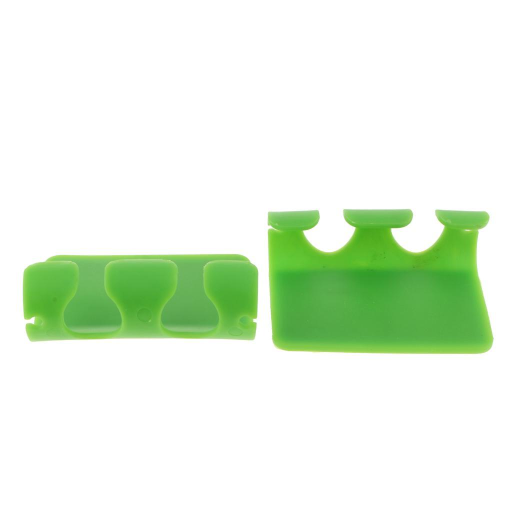 2pcs Adhesive ABS Holder Hanger Power Plug Cable Key Hook Green