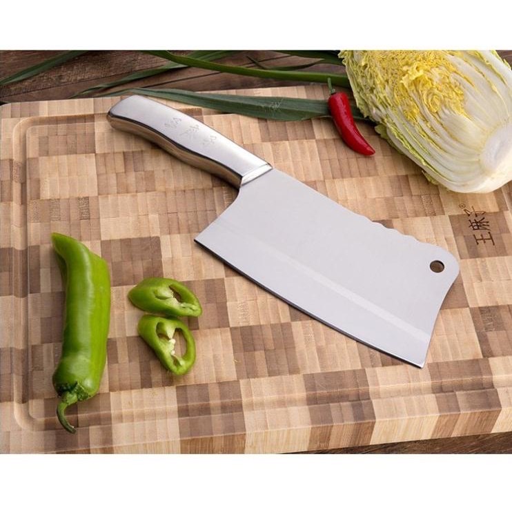 Dao chặt xương Inox Nhật cao cấp , thép không rỉ , lưỡi dao bén kích thước lớn cán inox rất bền dễ cầm ,sạch sẽ an toàn cho sức khỏe