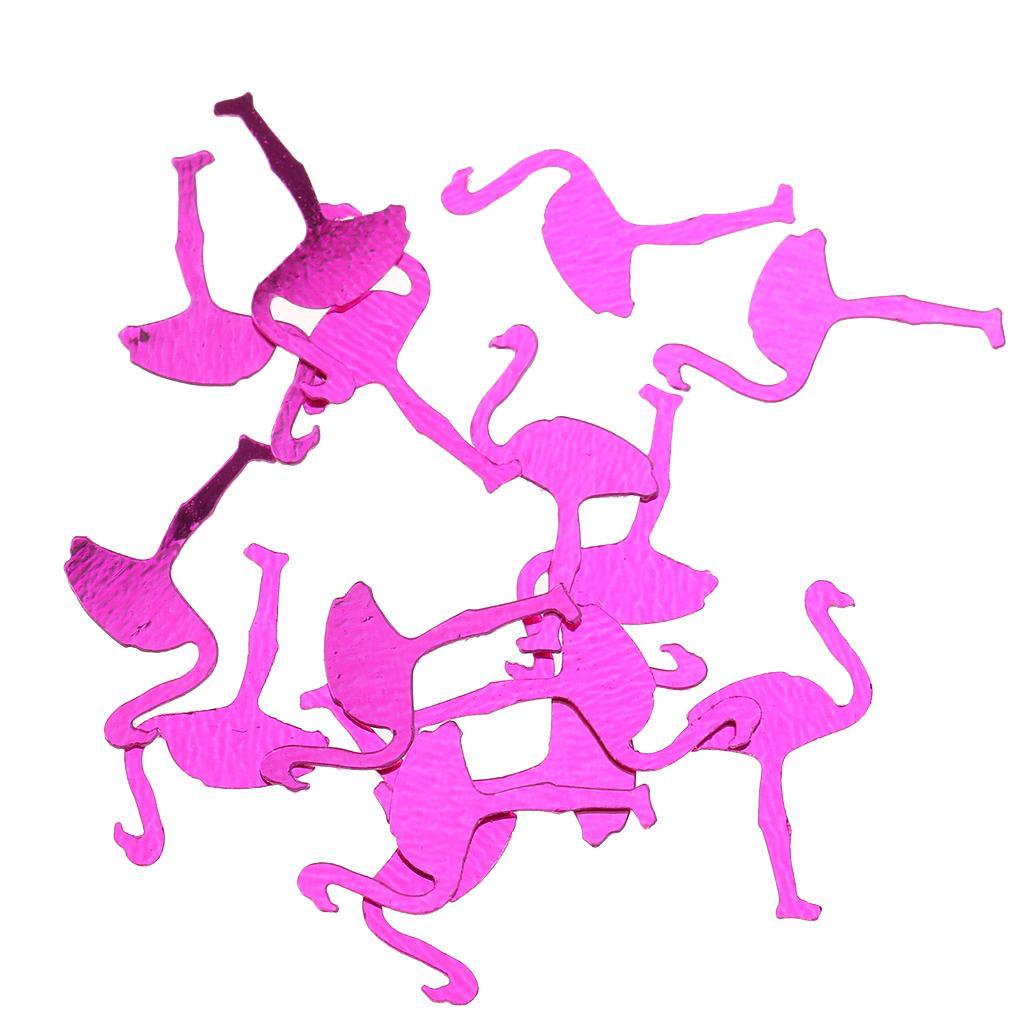 Hot Pink Cute Flamingo Balloon and Flamingo Confetti Tropical Party Decor