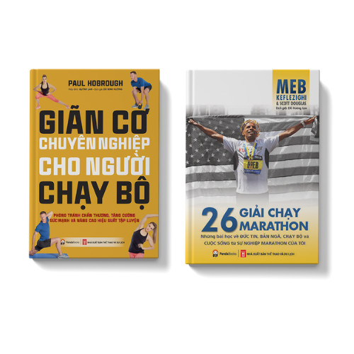 combo 2 cuốn Giãn cơ chuyên nghiệp cho người chạy bộ + 26 giải chạy marathon