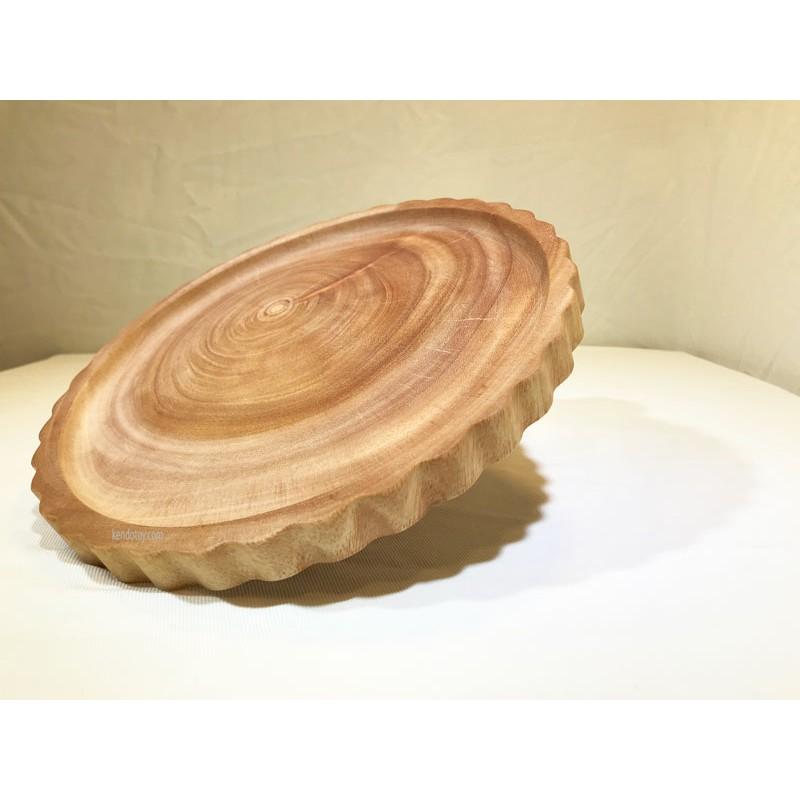 Khay gỗ xà cừ tự nhiên tạo hình bánh quy tròn | Wooden tray