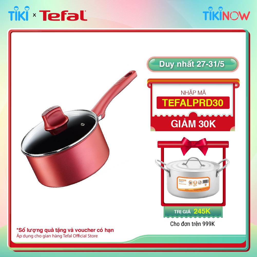 Nồi cán dài chống dính đáy từ Tefal So Chef 18cm, dùng cho mọi loại bếp- Hàng chính hãng