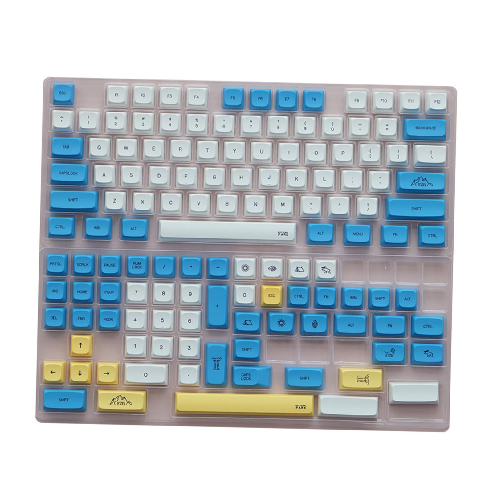 PBT 132 Keys Keycaps for 64 87 104 Gaming Mechanical Keyboard Accessories