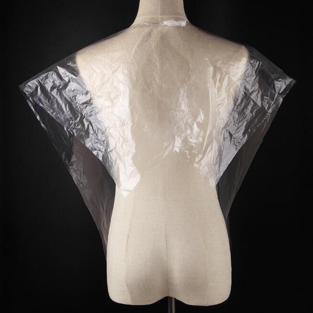 100x Waterproof Disposable Hair Cutting Cape Gown Stylist Barber Shop Capes