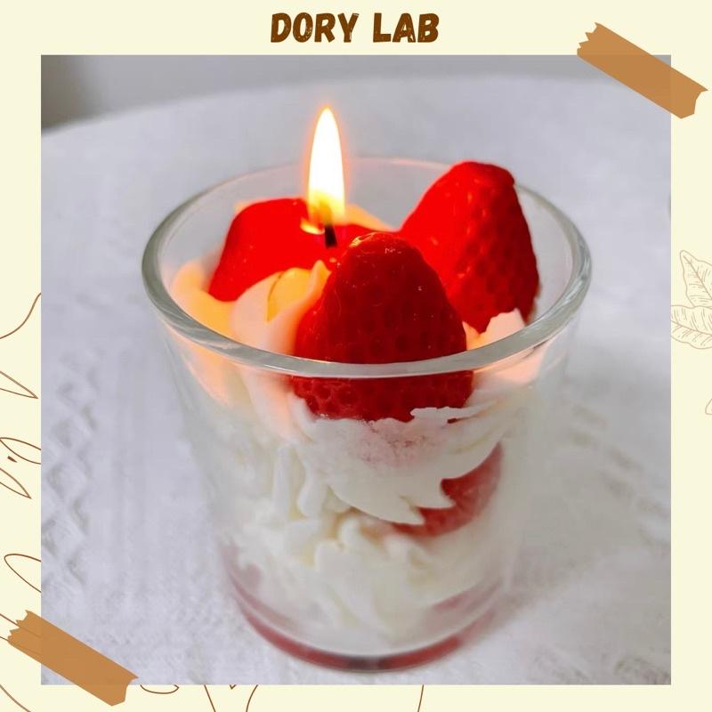 Nến Thơm Ly Tròn Kem Dây Tây Handmade Không Khói Giúp Thư Giãn - Dory Lab