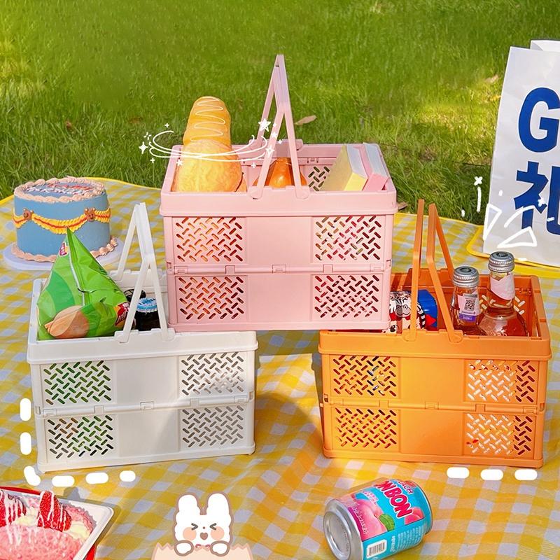 Giỏ Đựng Đồ Bằng Nhựa Đa Năng Có Thể Gấp Gọn Tiện Dụng