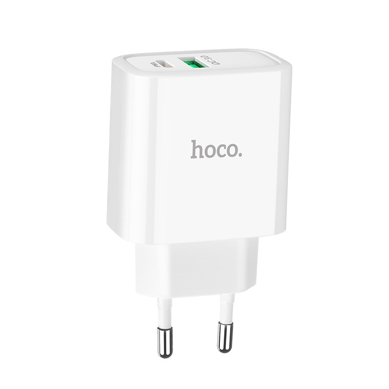 Cốc sạc nhanh pd18w 2 cổng Hoco C57A -  củ sạc quick charge 3.0 cao cấp - hàng chính hãng