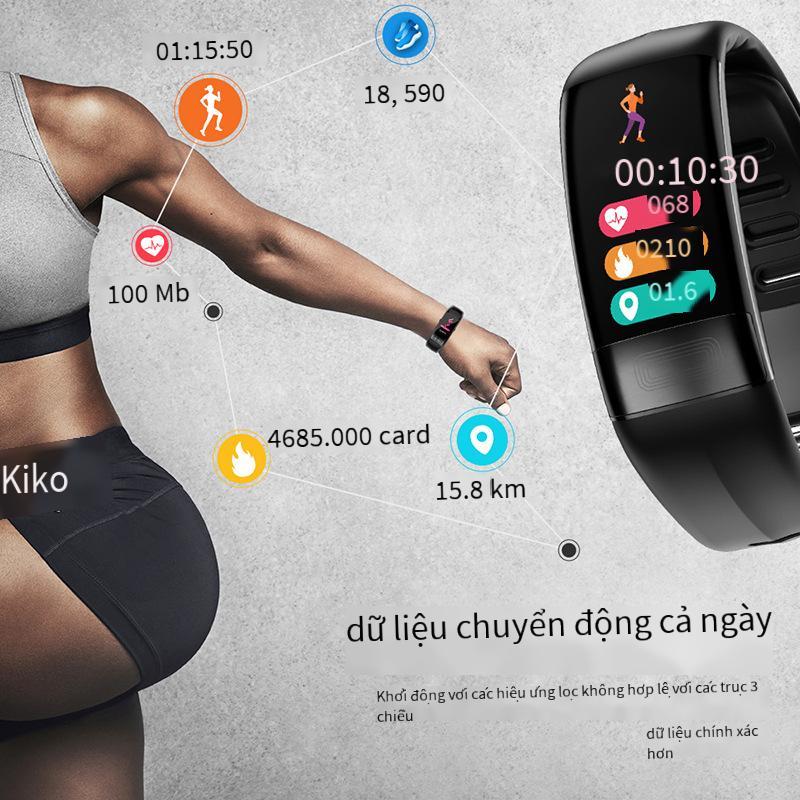 Phong cách mới nhất Vòng đeo tay đo nhiệt độ thông minh P11 PLUS oxy trong máu Điện tâm đồ huyết áp khi ngủ thể thao chống thấm nước đếm bước đa chức năng