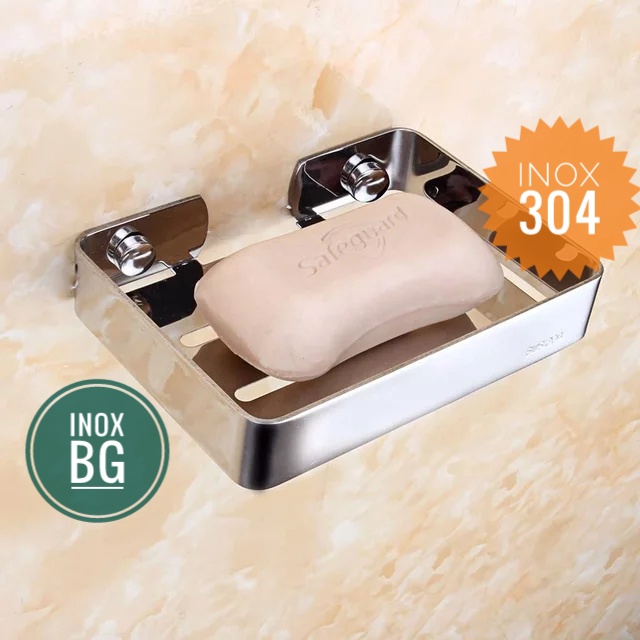 Khay đựng xà phòng, xà bông Inox 304 loại 13cm