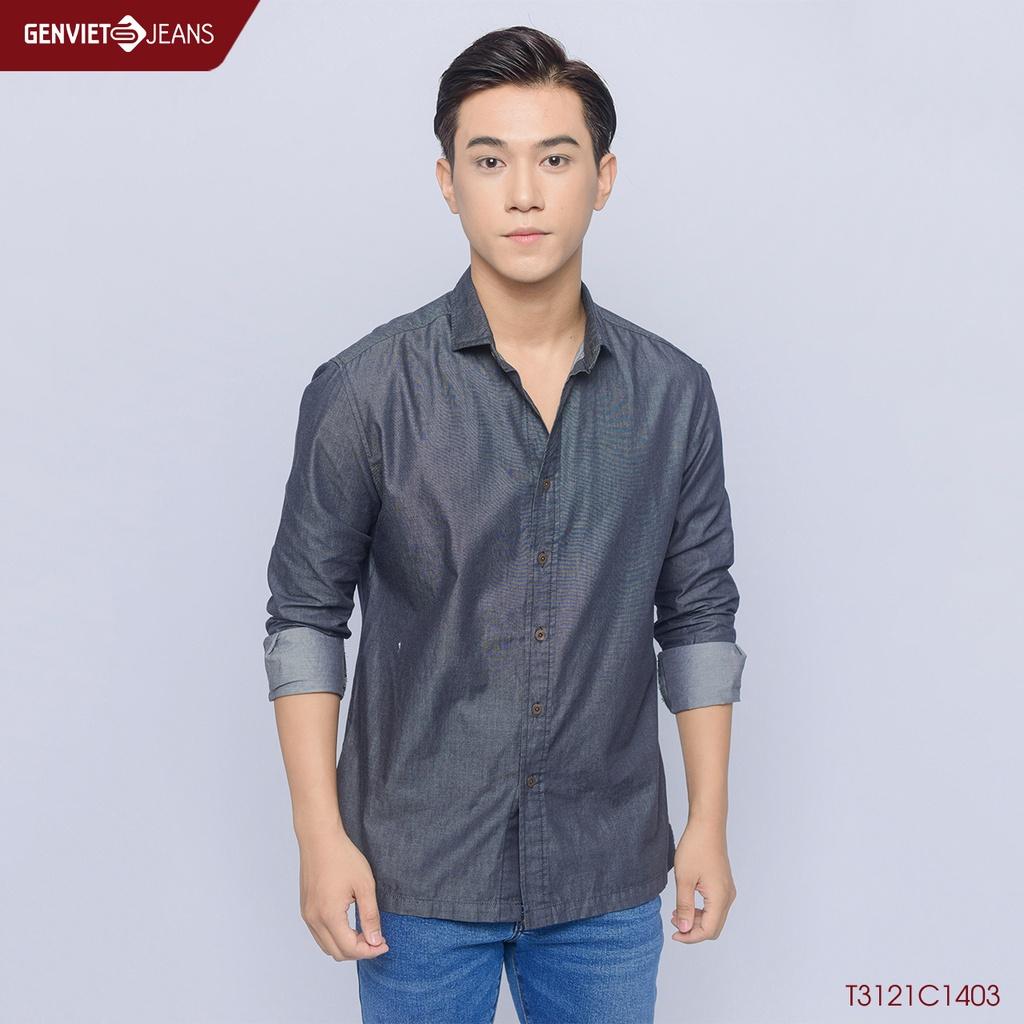 Áo Sơmi Dài Tay Jeans Nam GENVIET T3121C1403