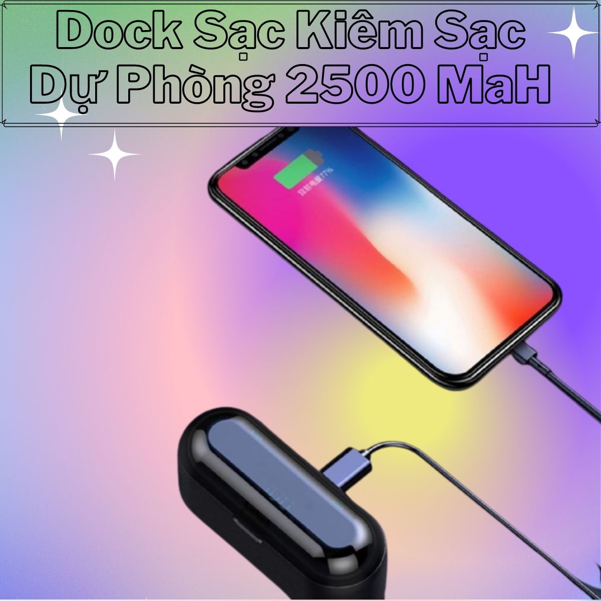 Hình ảnh Tai Nghe Bluetooth Cảm Ứng Cao Cấp Tích Hợp Sạc Dự Phòng 2500mAh + Giá Đỡ Điện Thoại, Bass Cực Hay Và Kháng Nước Tốt F9