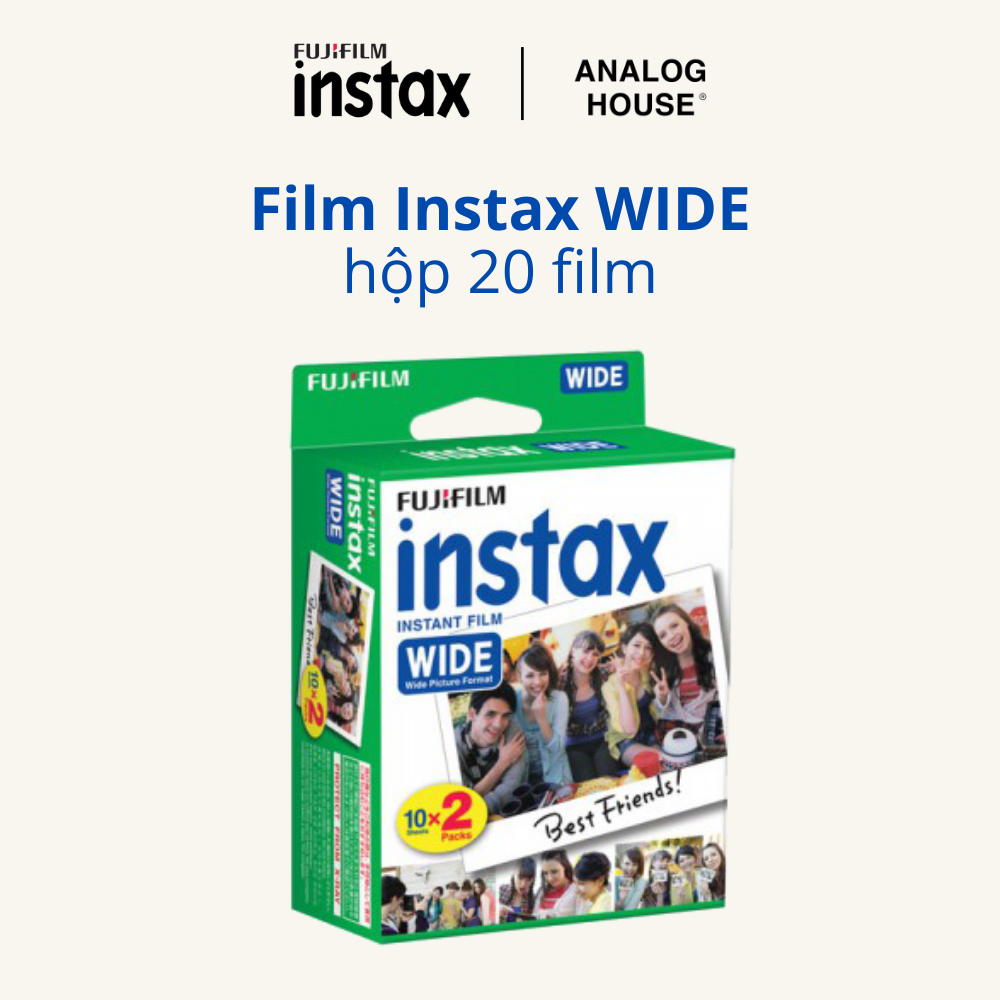 Film Instax WIDE - Giấy in ảnh cho máy chụp ảnh lấy liền Instax Wide - Hàng Chính Hãng