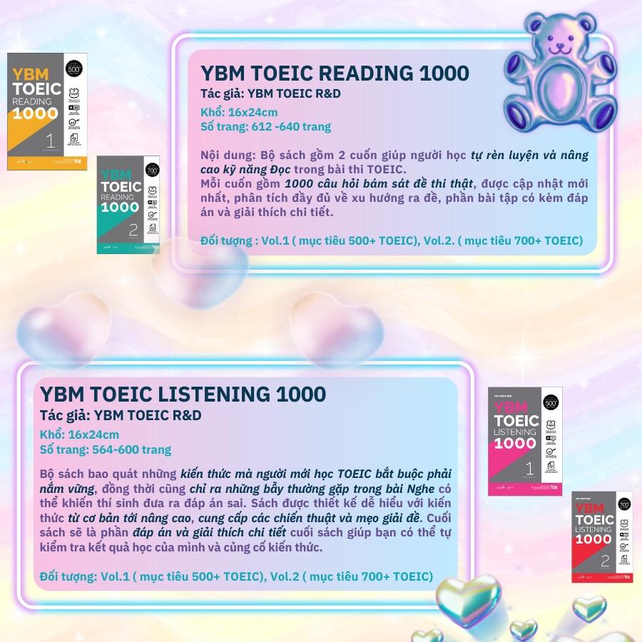 Hình ảnh Sách YBM TOEIC Listening 1000 Vol 1 (YBM Actual Toeic Tests LC 1000) - Alphabooks - BẢN QUYỀN