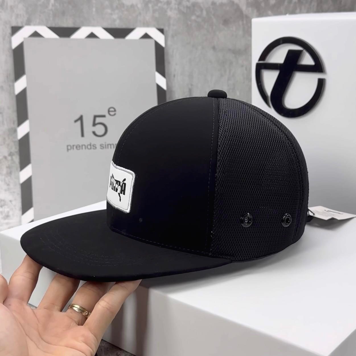 Nón snapback, mũ hiphop Pu.ma phối vải kaki Form chuẩn đẹp (Ảnh thật)