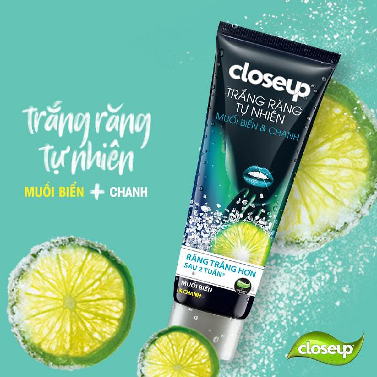 Combo 3 Kem đánh răng dạng gel Closeup Trắng Răng Tự Nhiên Muối Biển & Chanh 230g