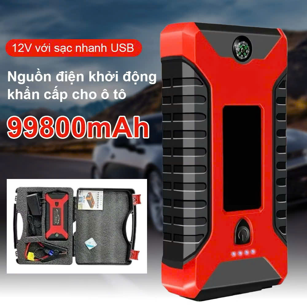 Bộ Kích Đề Nổ Ô Tô Loại Xịn 3 Trong 1 Hàng Nhật– Kích Nổ, Sạc Dự Phòng, Đèn Pijn Siêu Sáng Đa Năng, đèn trang trí