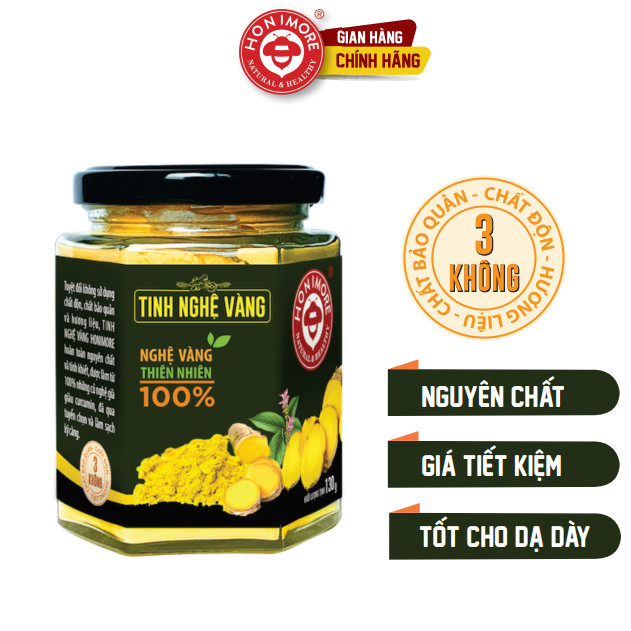 Tinh nghệ vàng Honimore nguyên chất hũ 100g - Tinh bột nghệ nguyên chất