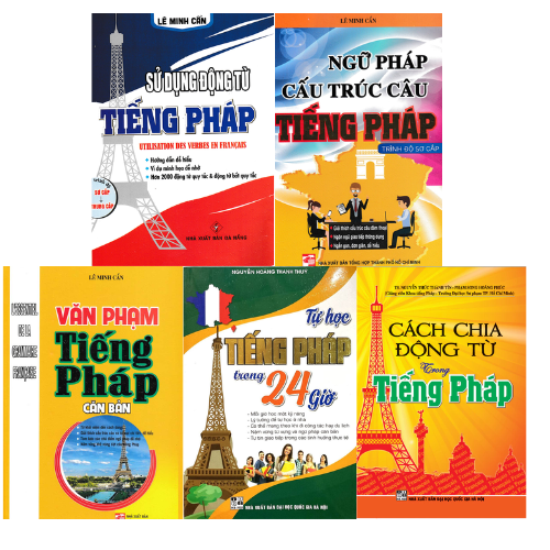 Combo Sách Học Tiếng Pháp Cho Người Mới Bắt Đầu Tự Học Tiếng Pháp Trong 24 Giờ - Bộ 5 Cuốn