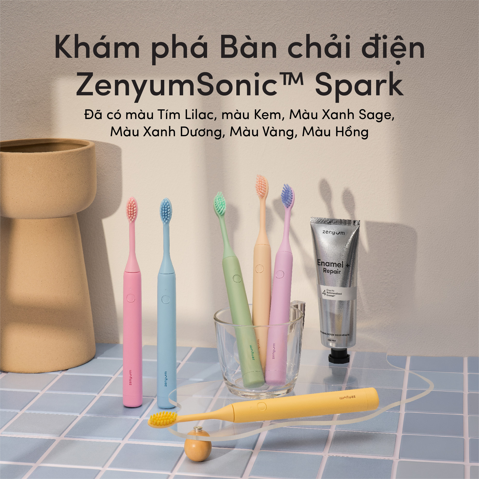 Bộ 2 Đầu thay thế bàn chải điện ZenyumSonic Spark