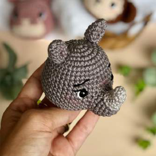 Baby zoo những chiếc đầu thú móc len handmade , dùng treo nôi, trang trí túi xách, balo, trang trí tường, đồ chơi tập cầm, nắm an toàn, quà thôi nôi, quà lưu niệm