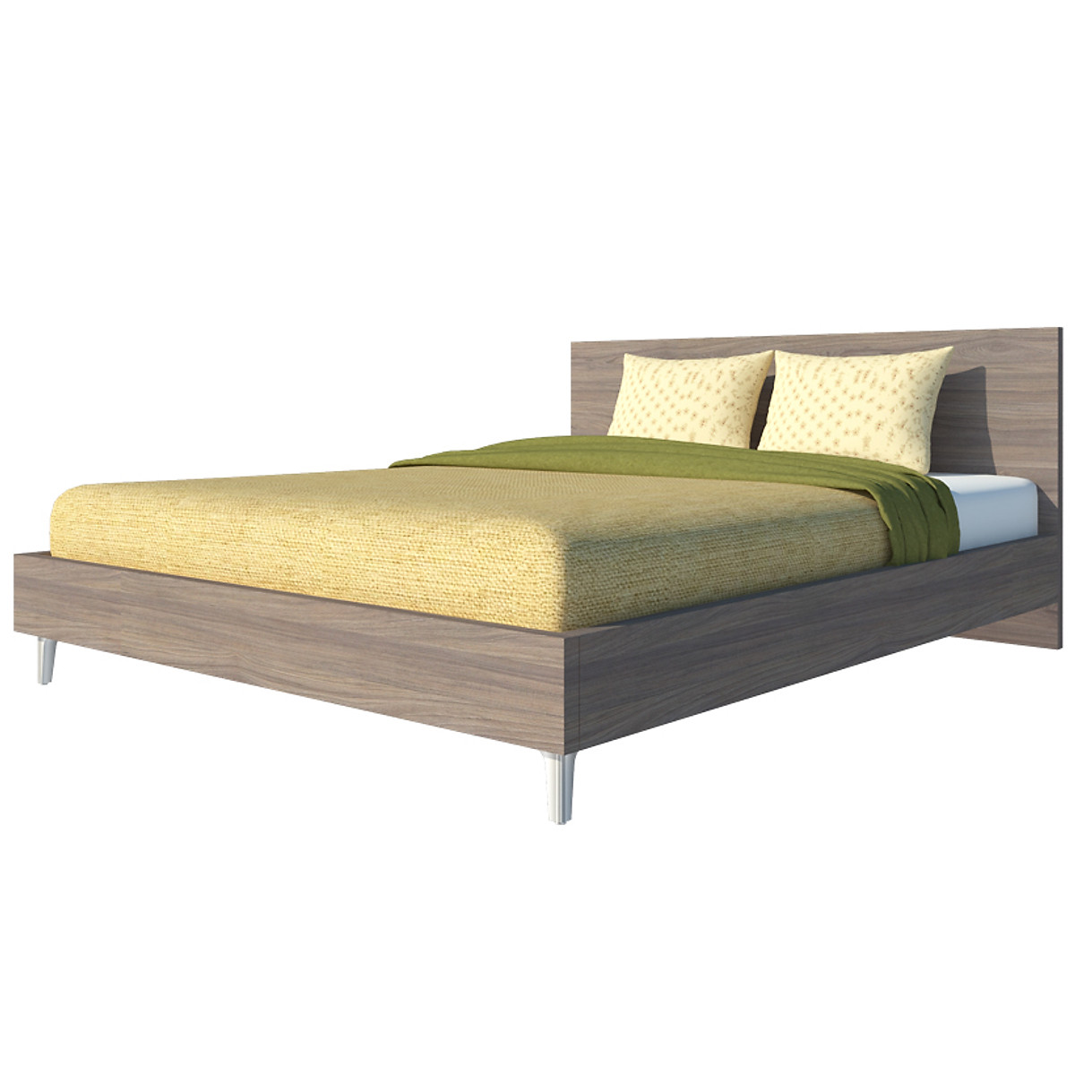Giường ngủ cao cấp Tundo màu xám 160cm x 200cm