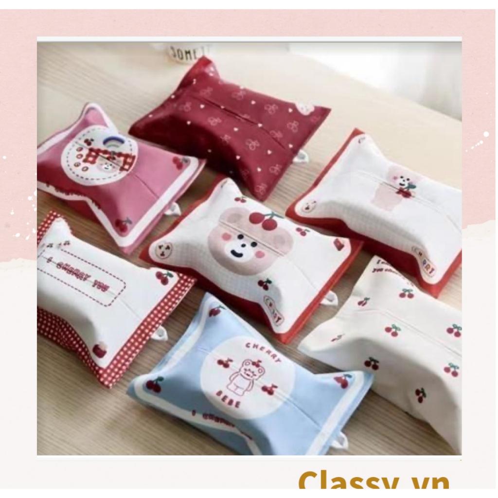 Hộp đựng khăn giấy Classy bằng vải cotton ngộ nghĩnh T1509