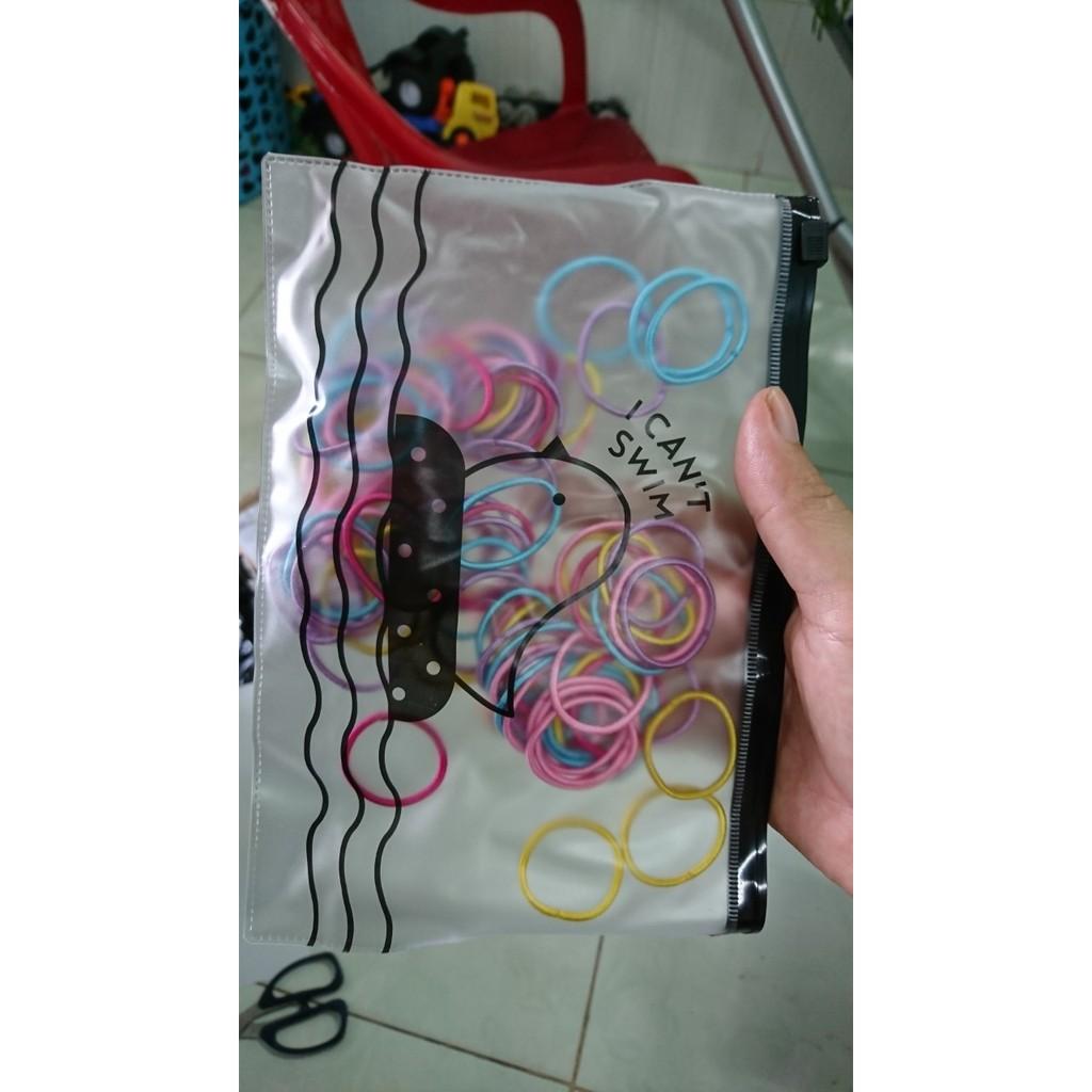 Set 500 thun cột tóc nhiều màu cho bé