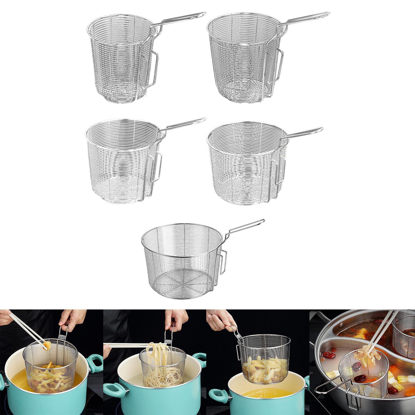 Stainless Steel Food Colander Sifter Hot Pot Colander for Pasta Frying 10cm