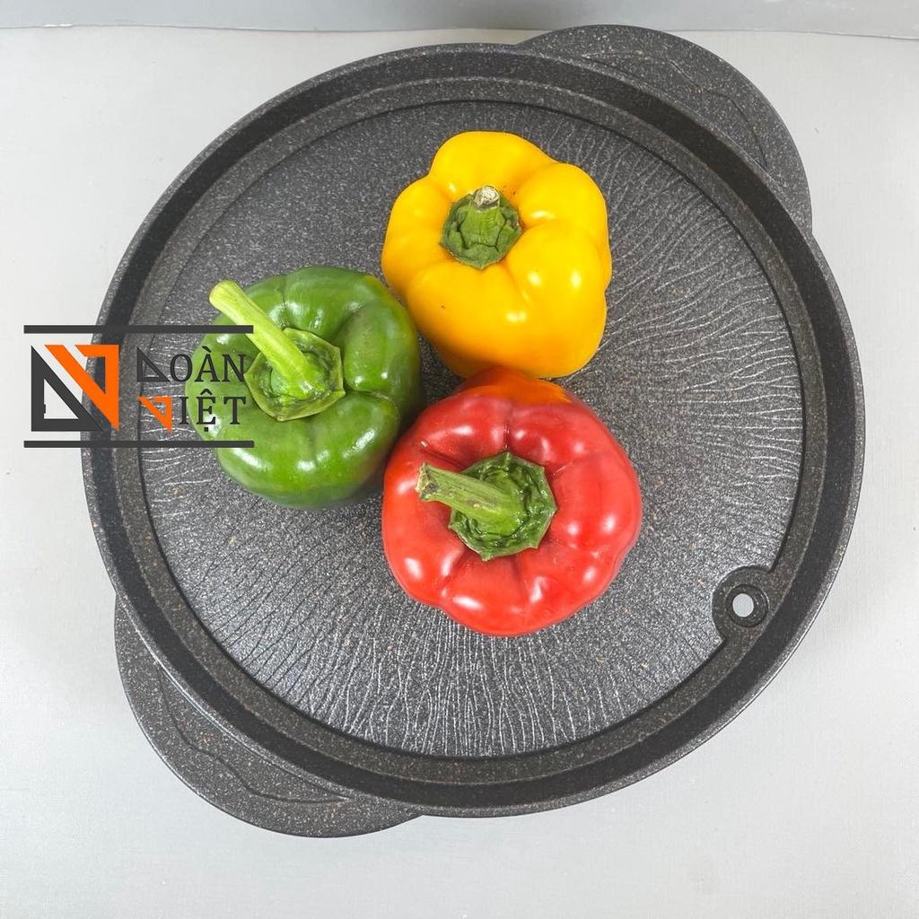 VĨ NƯỚNG BBQ, CHẢO BÍT TẾT - VÂN ĐÁ HOA CƯƠNG CHỐNG DÍNH . Xuất xứ HÀN QUỐC , an toàn tuyệt đối cho sức khoẻ