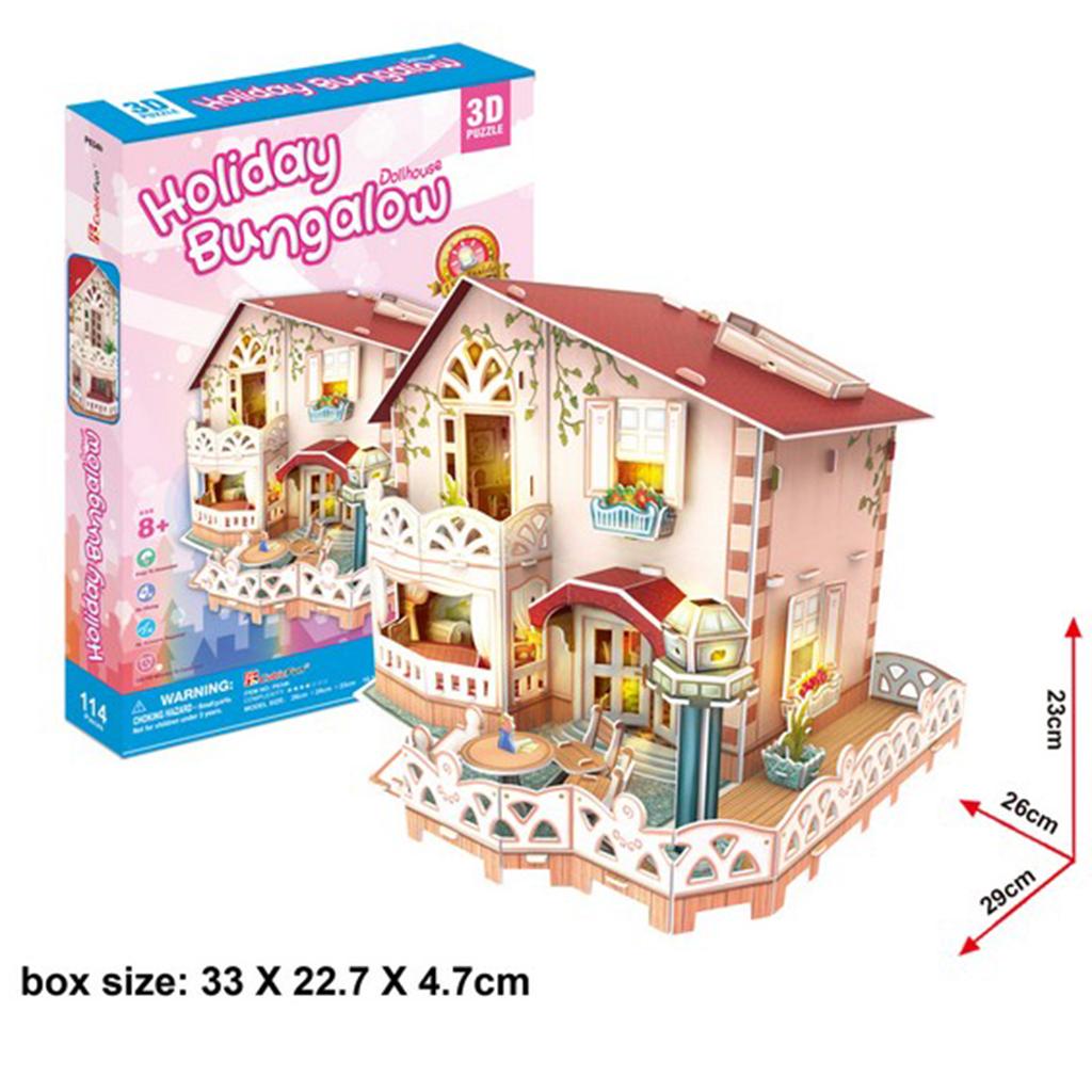 Miniature Project 3D Dollhouse Kit Decorations with Furnitures Puzzle House
