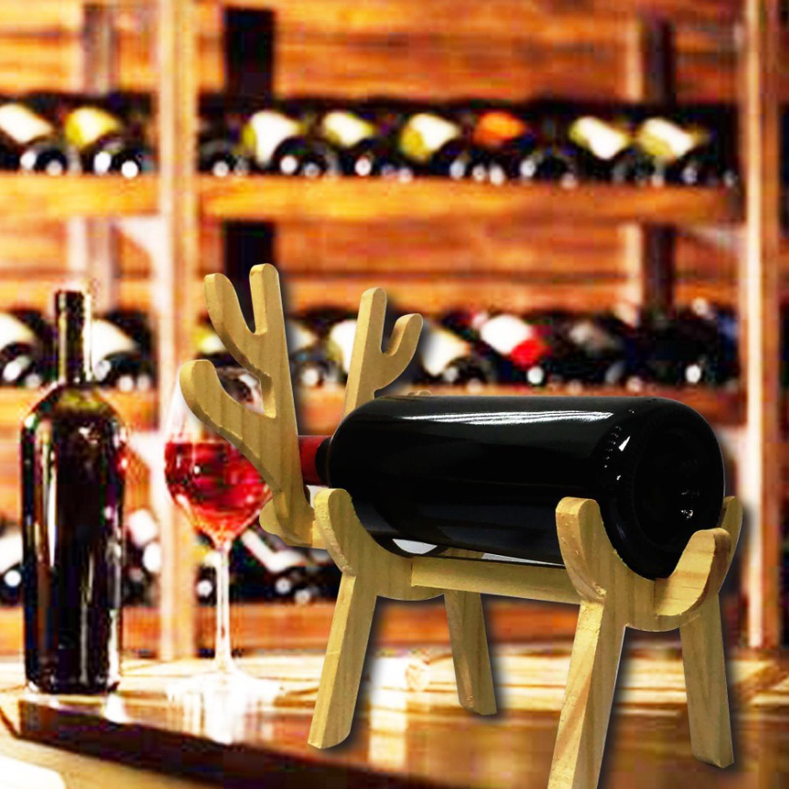 Wooden Wine Rack Holder Cabinet Natural Wood Wine Display Storage
