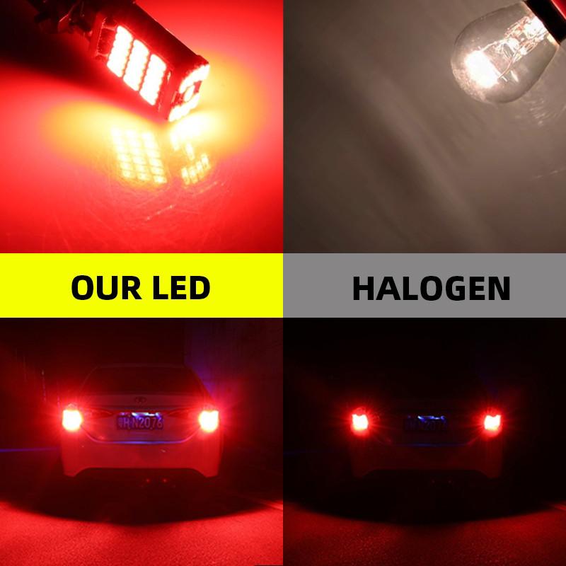 2 bóng đèn VF5 Plus Bóng đèn phanh LED T15 / W16W - Đỏ TUFFOO