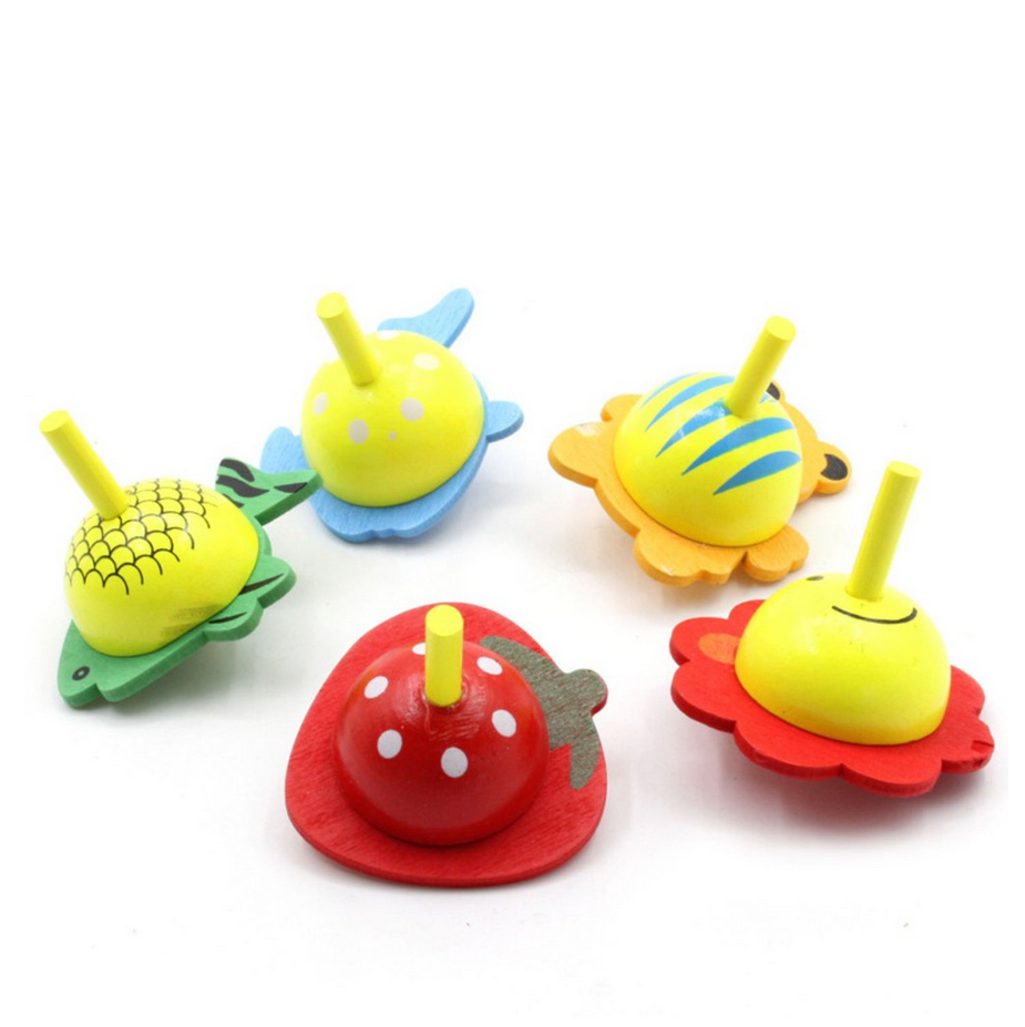 Con quay trẻ em nhiều hình độc đáo - Chất liệu gỗ an toàn thân thiện cho bé - Giao màu ngẫu nhiên