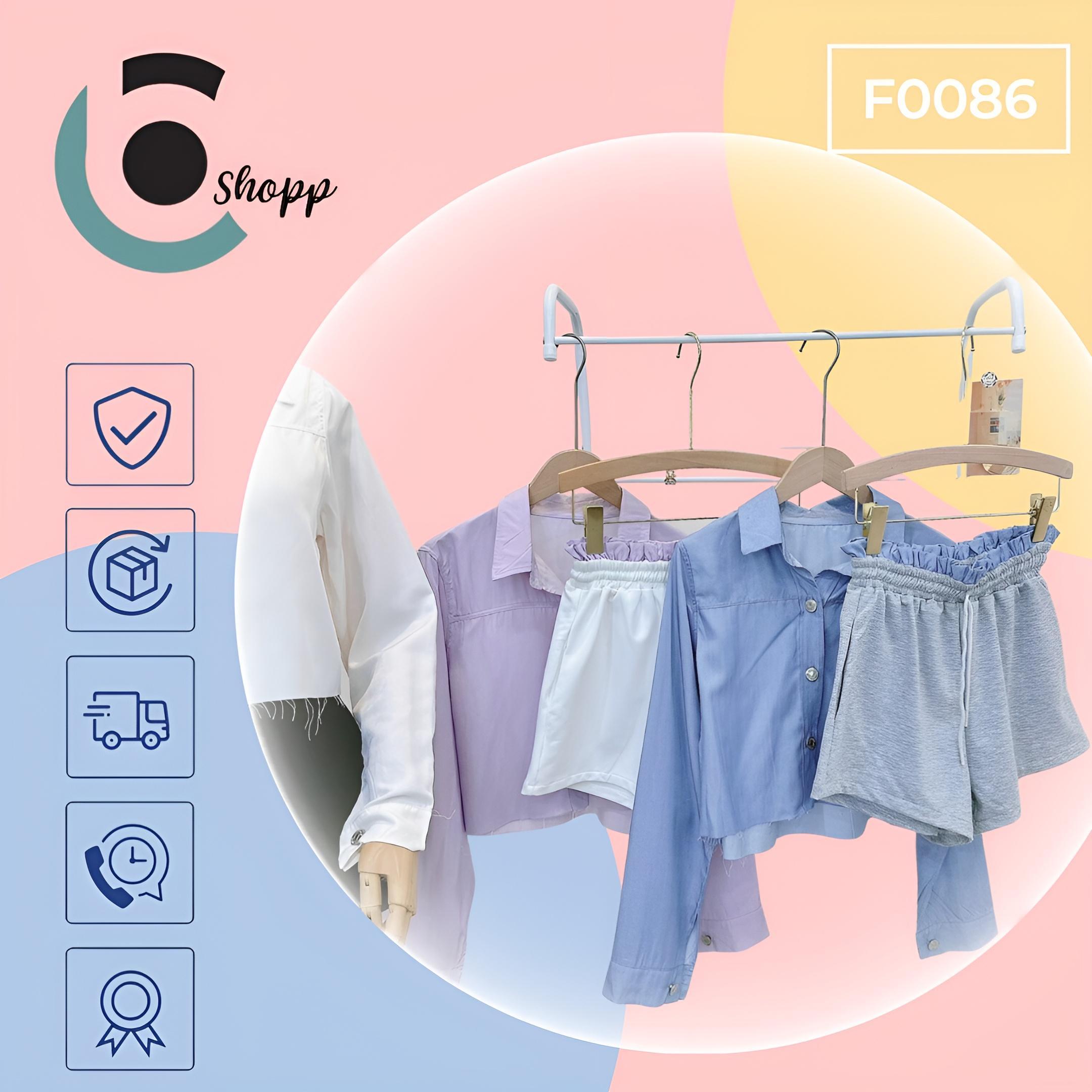 Set sơ mi crop kèm quần short (F0086) cao cấp