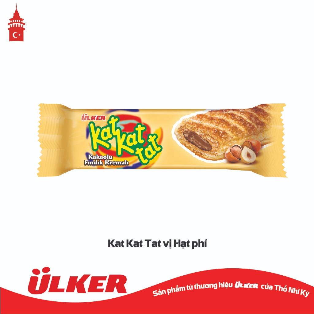 Bánh ngàn lớp ULKER KAT KAT TAT nhân kem Dâu 28g/ kem Cacao Hạt phỉ 25g