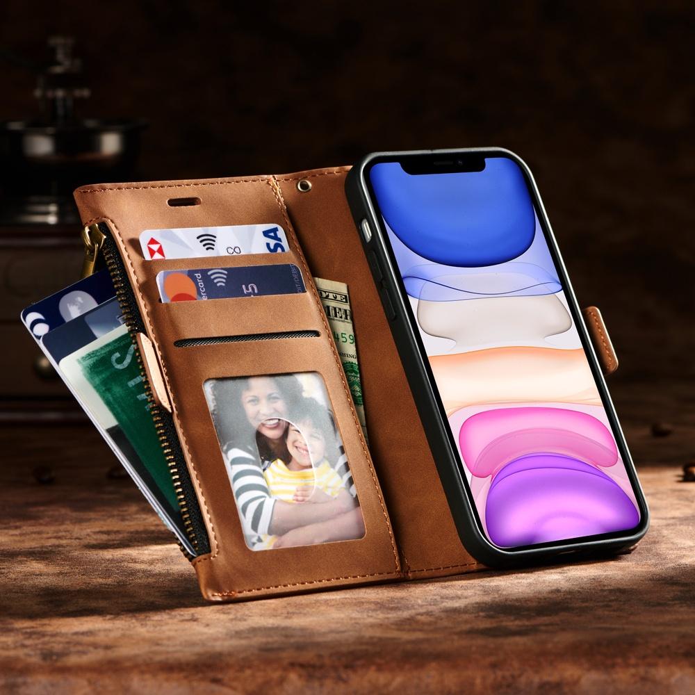 Ốp điện thoại da gập 9 ngăn đựng thẻ dành cho Samsung Galaxy S10+/S10 Plus S10 5G S10e S9+/S9 Plus S8 Plus /S8+