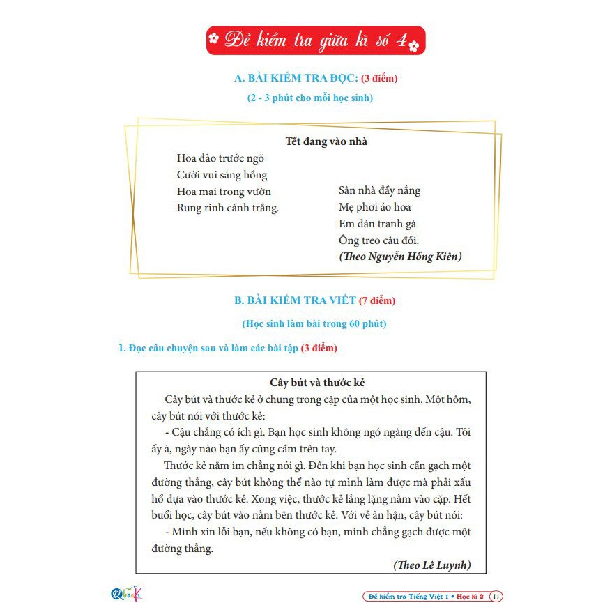 Sách - Combo 4 Cuốn Bài Tập Tuần và Đề Kiểm Tra Toán - Tiếng Việt 1 - Cùng Học Để Phát Triển Năng Lực - Học Kì 2