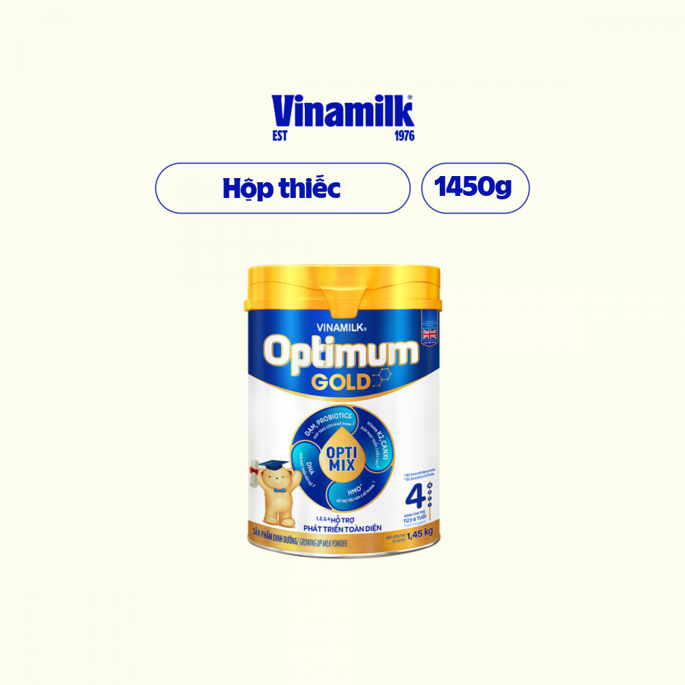 Sữa bột Optimum Gold 4 - Hộp thiếc 1450g