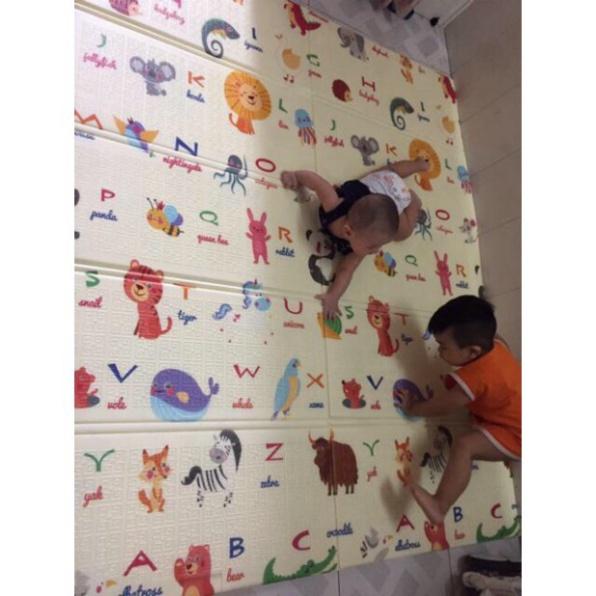 Thảm Xốp Thảm Trải Sàn XPE Phủ Silicon 2 Mặt Cho Bé Siêu Êm