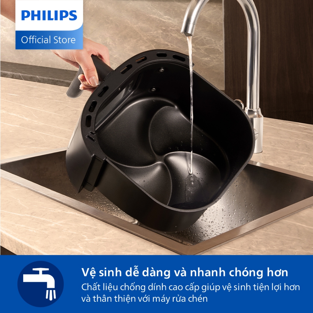Nồi Chiên Không Dầu Điện Tử Philips NA220/00 4.2 lít (1500W) - Hàng Chính Hãng