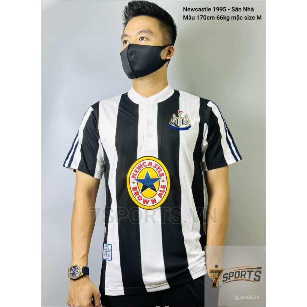 Áo Bóng Đá Retro Newcastle 1995 - Sân Nhà bản cao cấp vải Cotton Polyester