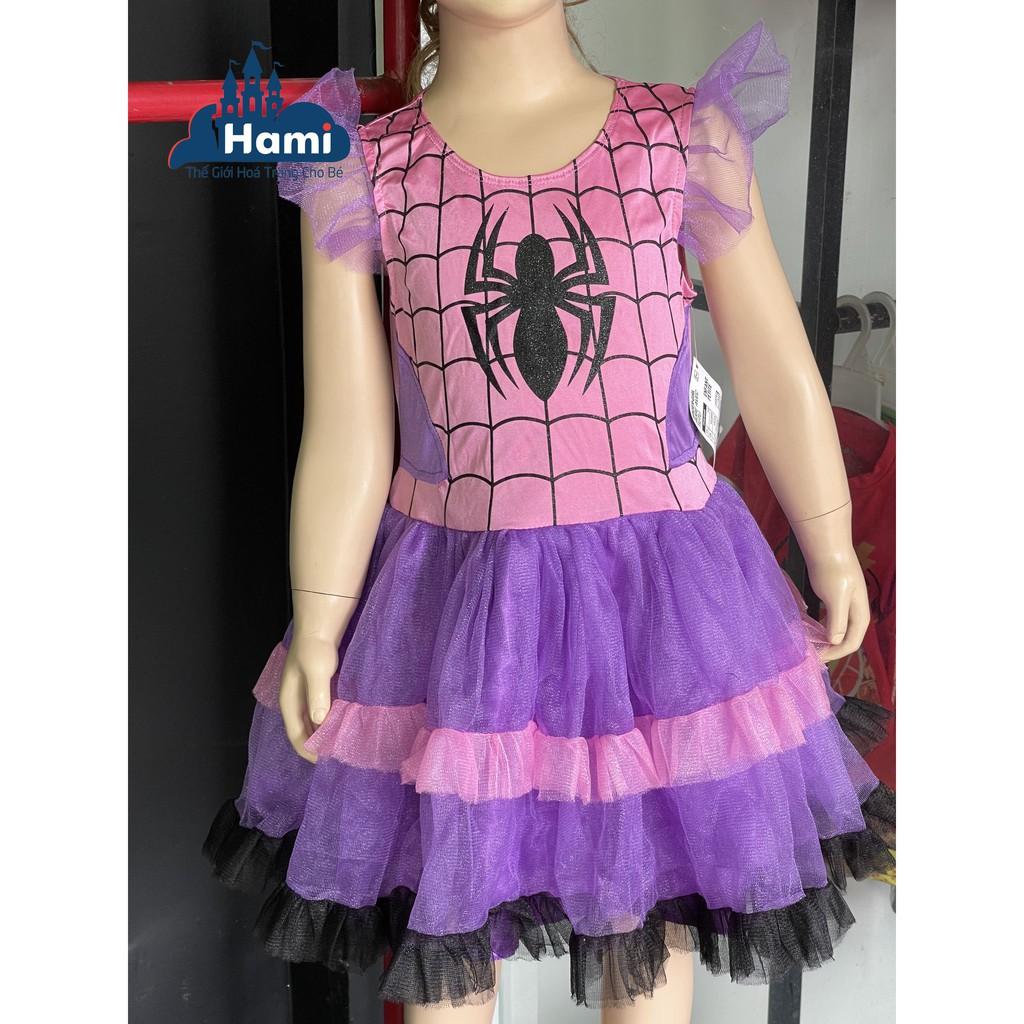 Đầm Hóa Trang Nữ Siêu Anh Hùng Người Nhện Spider Girl Màu Hồng Cho Bé Gái
